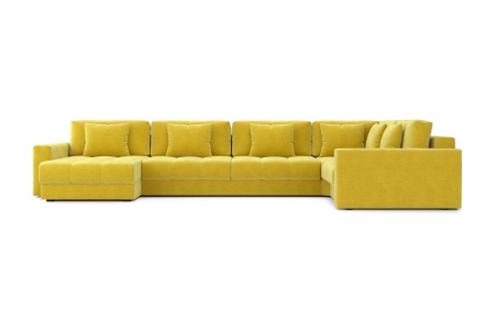 Диван п-образный тик-так Монарх горчичный
