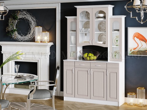 Буфет Кармен 4-х Створчатый МДФ (Ш-1400  x Г-400 х В-2250 мм)/Разные Цвета