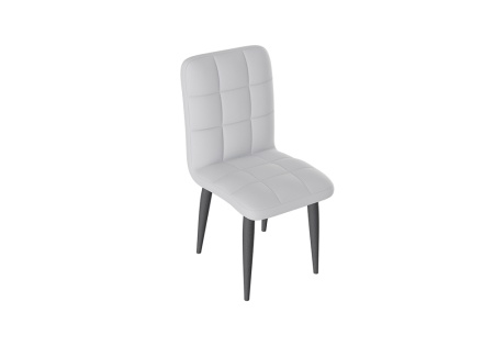 Стул Франк конус графит / кожзам белый