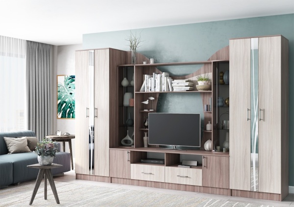 Гостиная Гамбург-15 (Ш-3400 х В-2200 х Г-540 мм)/Разные Цвета